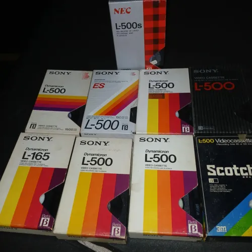 Lote de 09 fitas vhs Betamax - Sony e Scotch