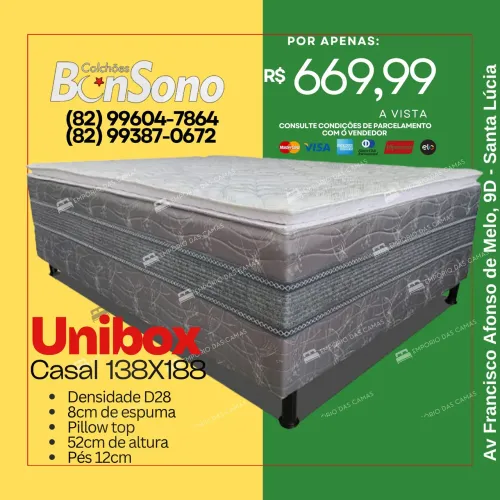 Unibox Bonsono solteiro casal bicama pronta entrega