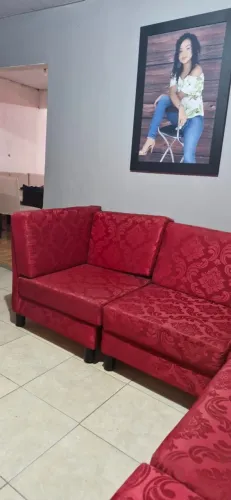 Sofá 5lugares reformado de canto em perfeito estado