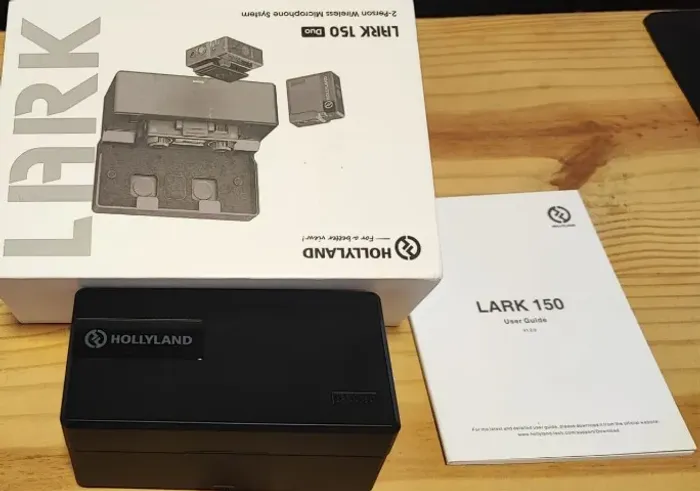  Sistema Microfone Lapela Hollyland Lark150 Duplo 2.4g Preto