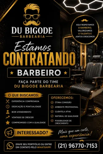 Estamos contratando barbeiros