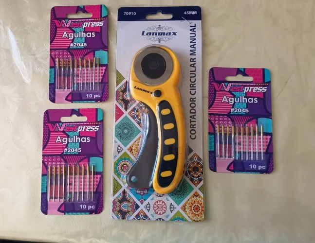 Kit cortador mais agulha para máquina de costura