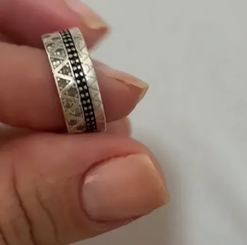 Anel VIVARA ICONA PRATA 925 com safira tamanho 15