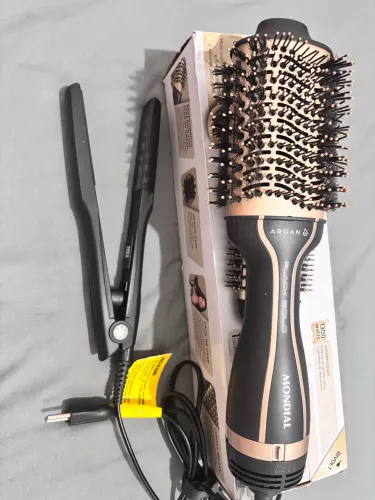 Escova secadora Mondial + Chapinha Taiff Cerâmica