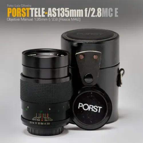 Objetiva Manual Porst Tele-AS MC E 135mm f/2.8 (Rosca M42) 