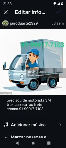 motorista freelanzer cnh AE