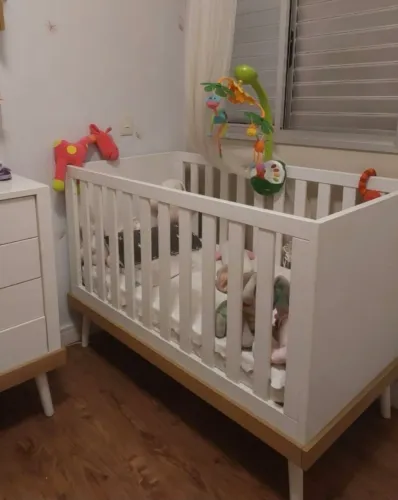 Berço /Mini Cama 2 em 1 com colchão