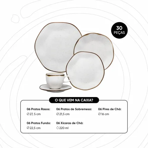 Aparelho de Jantar Oxford Ryo Maresia + 2 Peças Extra