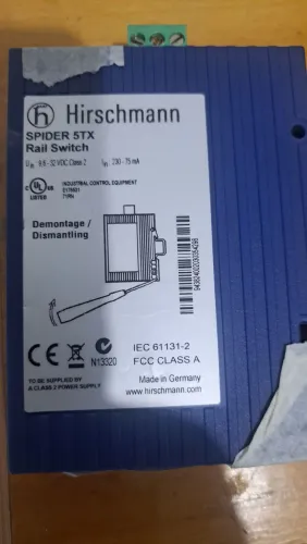 switch industrial de trilho DIN Hirschmann SPIDER 5TX