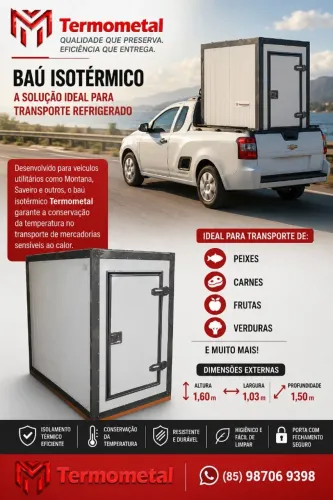 Câmara Frigorífica Baú Refrigerado Veicular