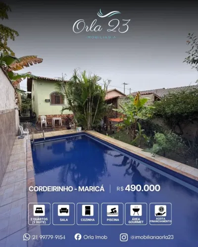 CORDEIRINHO, OLRA 23 IMOBILIÁRIA VENDE! ÓTIMA CASA COM PISCINA