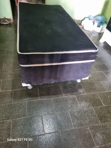 Cama Box solteiro espuma semi orto acoplada Entrego 