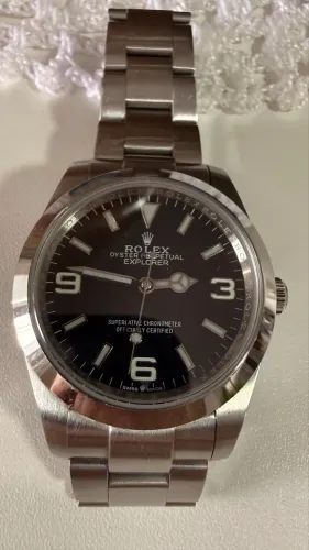 Relógio 39mm com pulseira de aço 
