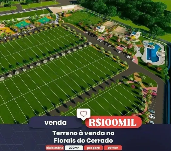 VENDO ÁGIO DE TERRENO NO CONDOMÍNIO FLORAIS CERRADO