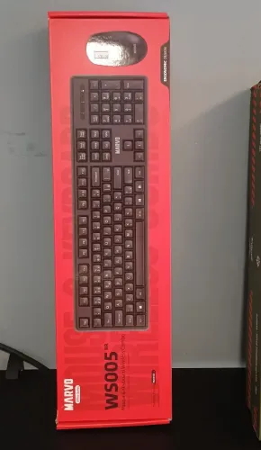 Combo Teclado e Mouse sem Fio WS005 Marvo