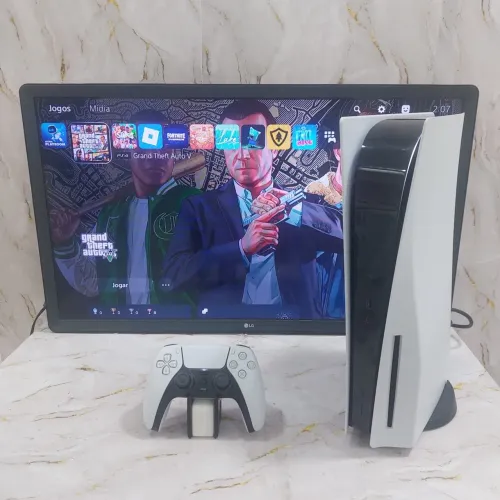 PS5 FAT COM LEITOR DE DISCO IMPECÁVEL