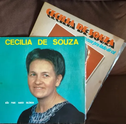 Lote 2 Lp's Discos de Vinil Gospel Evangélico Cecília De Souza - Raros