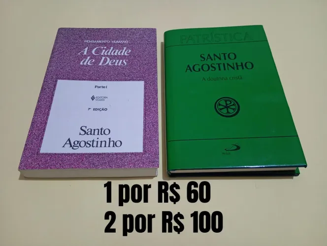 Combo Santo Agostinho - Cidade de Deus Vol 1 (Vozes) + Doutrina Cristã (Paulus)