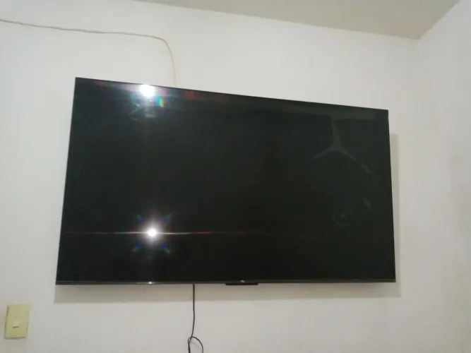 Tv 65 polegadas trincada tv porém o áudio funciona