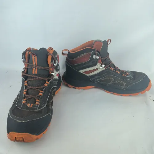 bota de trilha quechua mh100 cinza e laranja 42 (aceito troca)