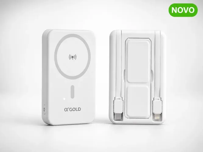 Carregador Portátil Magnético por Indução Gold BTE-60B 10000mAh