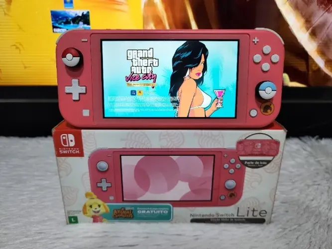 NINTENDO SWITCH LITE DESTRAVADO + CARTÃO 256GB + 20 JOGOS + GARANTIA