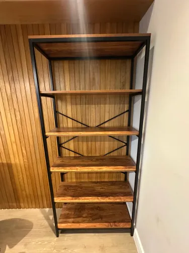 Estante Industrial em MDF e Aço - Moderna para Escritório ou Home Office