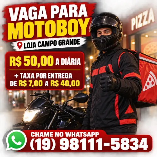 Vaga para motoboy