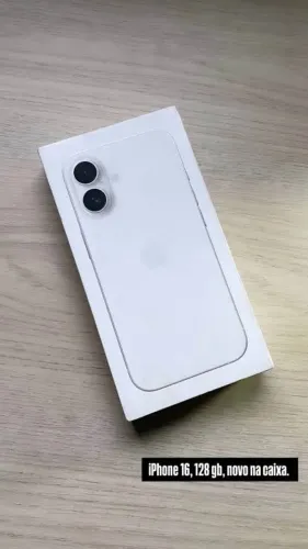 (LACRADO) Apple iPhone 16 128GB Branco 6,1" 48MP iOS 5G