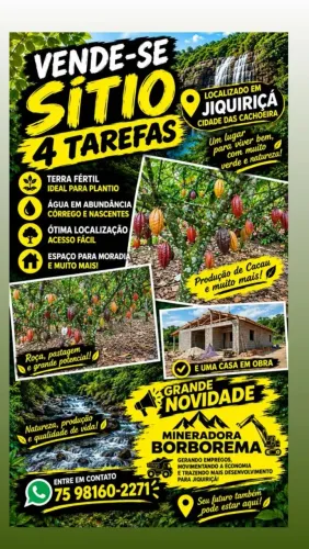 Vende -se sitio localizado em jiquirica