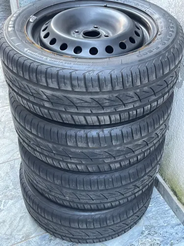 Pneus 195 55 15 Firestone + Rodas de Ferro
