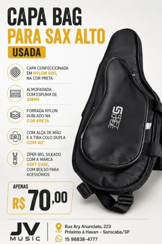 Capa bag acolchoada para sax alto usada