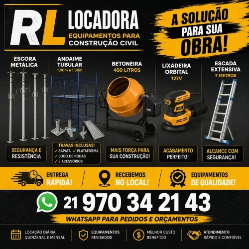 Locação de Andaime com Plataforma e Rodas