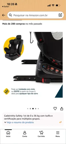 Safety 1st, Cadeirinha Multifix, 0 a 36kg, com Isofix, Black Urban