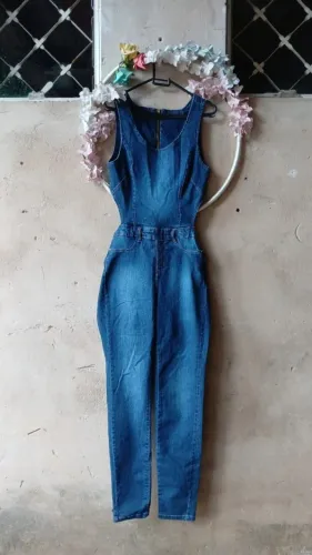 macacão feminino consciência jeans