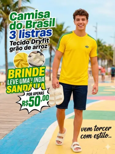 Camisa do Brasil + uma sandália de brinde