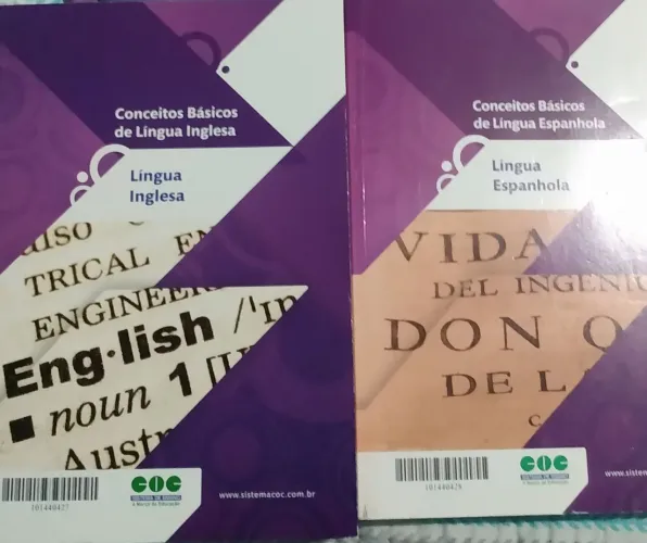 Apostilas COC de Inglês, Espanhol, filosofia e sociologia