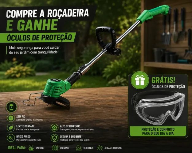 Roçadeira elétrica sem fio