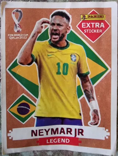Figurinha Extra Sticker Neymar Jr Legend - Copa do Mundo Qatar 2022 Panini
