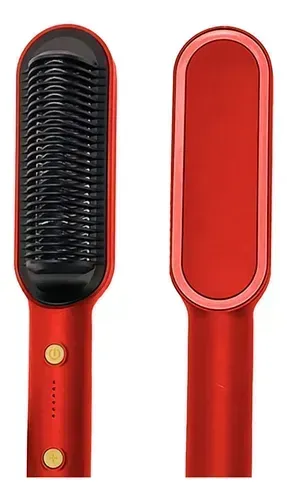 escova alisadora elétrica bivolt vermelho