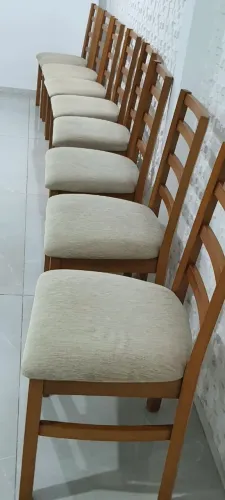 Cadeira de jantar de madeira todas firmes ( 8 cadeiras )
