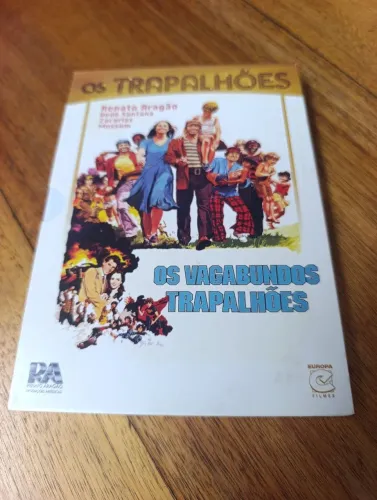 DVD OS TRAPALHÕES: OS VAGABUNDOS TRAPALHÕES. DIDI, DEDÉ, MUSSUM E ZACARIAS. DVD COM LUVA. 