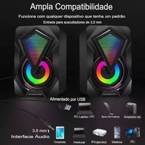 Knup Caixa De Som Para Pc/Notebook 6w KP-RO800