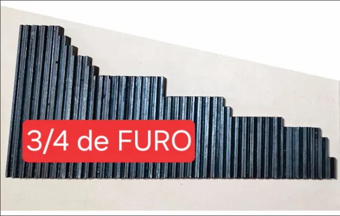 Guarnição de ferro 3/4 de FURO para rama de Corte Vinco e Tipografia