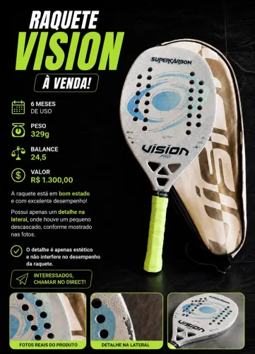 Raquete Vision Pro SuperCarbon 2026