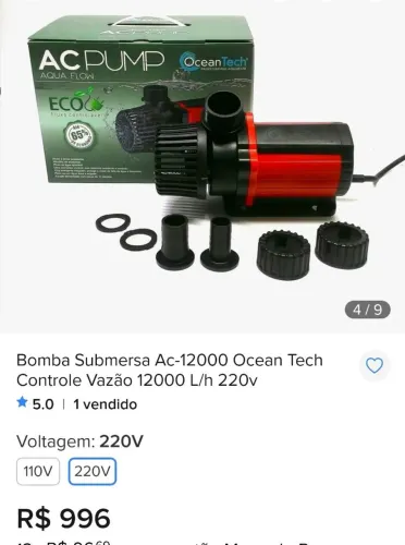 Bomba ocean tech 12.000 l/h