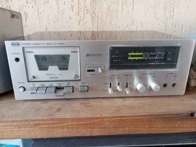 Tape deck CCE CD7000 funcionando perfeitamente