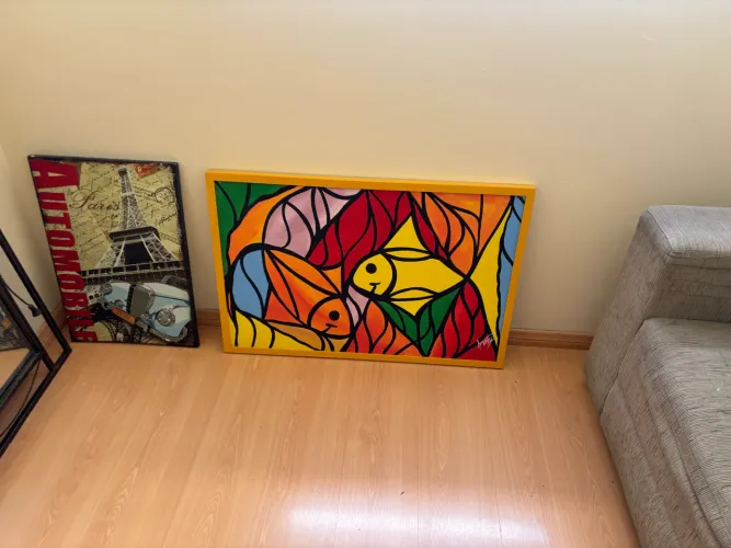 Quadros decorativos mais espelho 