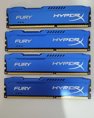 Memória RAM DDR3 HyperX Fury 16GB (4x4GB) 1866MHz CL10 para PC Desktop