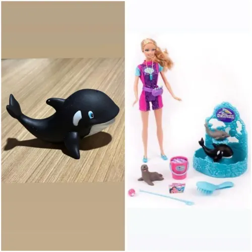 Mattel baleia orca barbie i can be seaworld sea world trainer dolphins orca killer whale